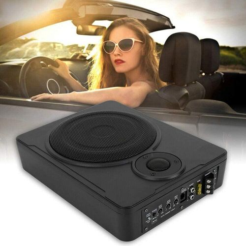 Gdrasuya10 8" Under-Seat Active Car Powered Subwoofer Sub Bass Speaker Car/Truck Audio Slim Kit 600W