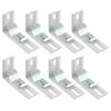 8Pcs L Bracket Vertical Blind Bracket Clips, Headrail Width 1-1/2"(38mm) Brack-et Clips Outside Mounting