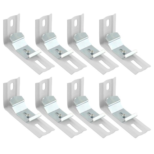 8Pcs L Bracket Vertical Blind Bracket Clips, Headrail Width 1-1/2"(38mm) Brack-et Clips Outside Mounting