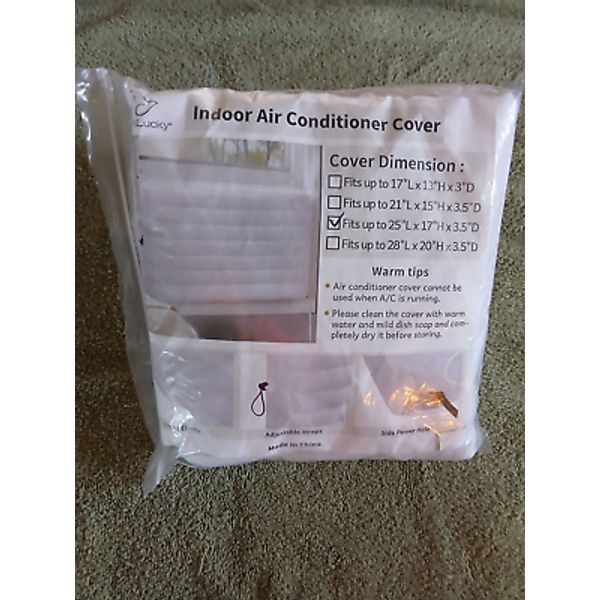 KylinLucky Indoor Air Conditioner Cover,  NEW, White, 25"Wx17"Hx3.5"D, FREE ship