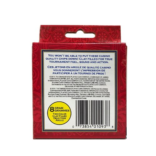 Bicycle 8G 50Count Clay Poker Chips 8G Clay Poker Chips, 50Count