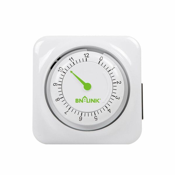 BN-LINK12 hour mechanical countdown Grounded timer 3 Prong outlet Energy Saving