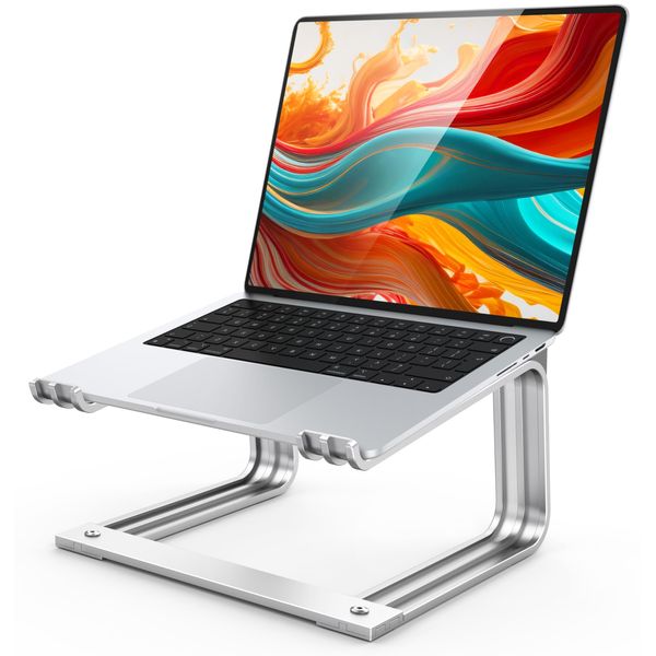 Glangeh Premium Abnehmbarer Laptop Ständer-Langlebiger Aluminium Laptop Stand mit Großer Belüftungsfläche-Ergonomischer, Tragbarer Notebook Ständer kompatibel mit MacBook Air, Pro, HP (10-16 Zoll)