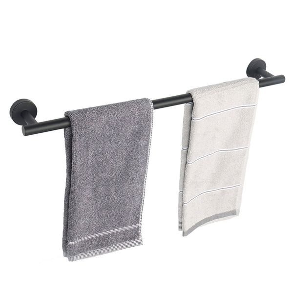 TocTen Bath Towel Bar - Thicken SUS304 Stainless Steel Bathroom Towel Holder, Towel Rod for Bathroom Heavy Duty Wall Mounted Towel Rack Hanger (24IN, Black)