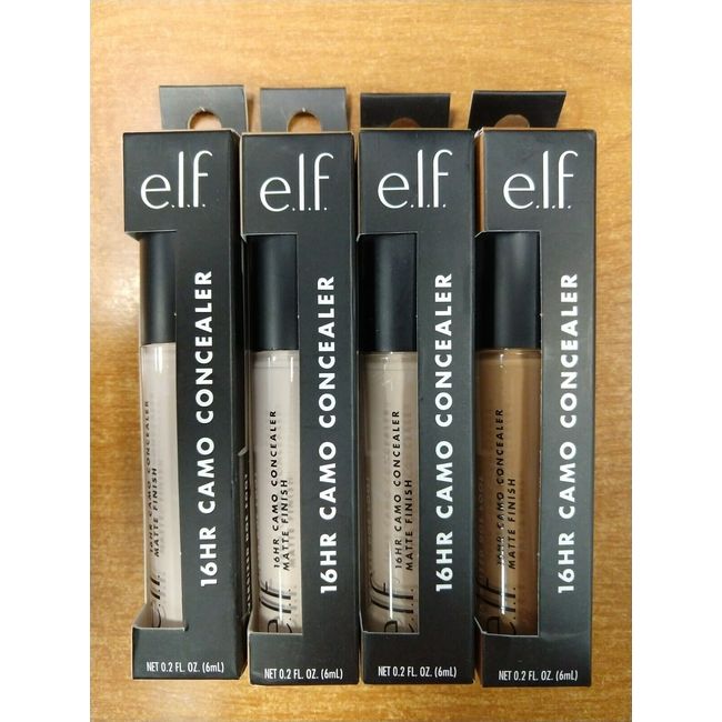 4Pk e.l.f. 16HR Camo Concealer Fair Beige/Light Peach/Med Sand/Deep Chesnut E12E