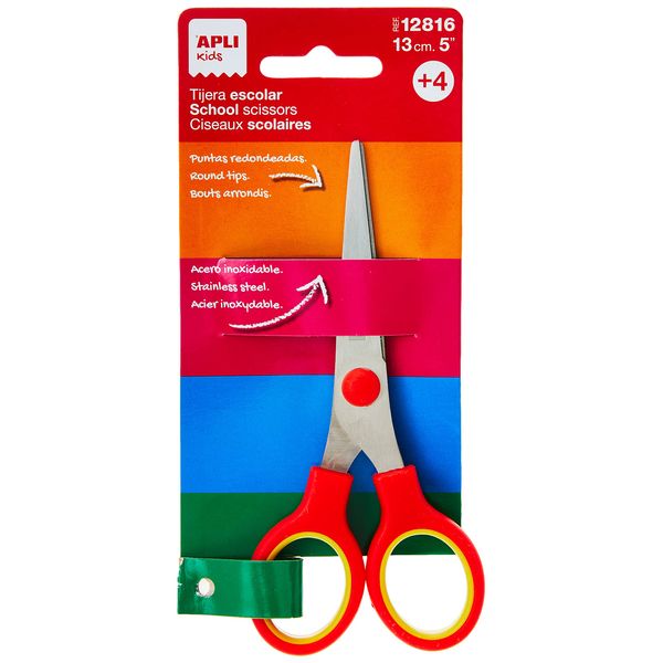 APLI Red School Scissors 13 cm