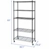 5-Tier Heavy Duty Shelf Storage Organizer Rack Rolling Carts Unit Wheel Casters 