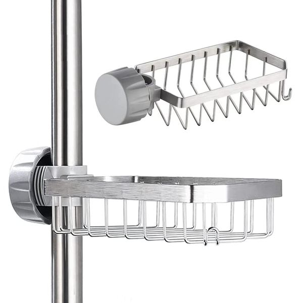 Bnimtm Shower Caddy No Drill, Shower Soap Holder, 304 Stainless Steel Bathroom Caddy, Sponge Holder For Kitchen, Great for Bathrooms, Kitchens, RVs