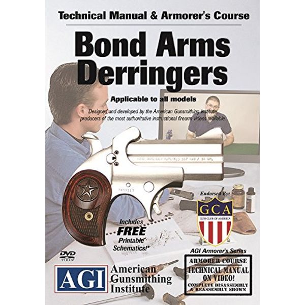 American Gunsmithing Institute Armorer’s Course Video on DVD for Bond Arms Derringers - Technical Instructions for Disassembly, Cleaning, Reassembly and More