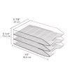 Acrimet Stackable Letter Tray, 3 Tier Front Load Desktop File Organizer, A4 Letter Size, Plastic, Clear Crystal