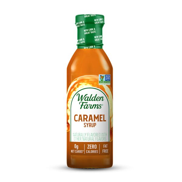 Walden Farms Caramel Syrup 12 oz - Sweet Syrup, Near Zero Fat, Sugar and Calorie - For Pancakes, Waffles, French Toast, Yogurt, Oatmeal, Lemonade, Desserts, Snacks, Appetizers and Many More