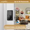 Smart Locks for Front Door 50 User Codes Electronic Keypad Auto Lock Zinc Alloy