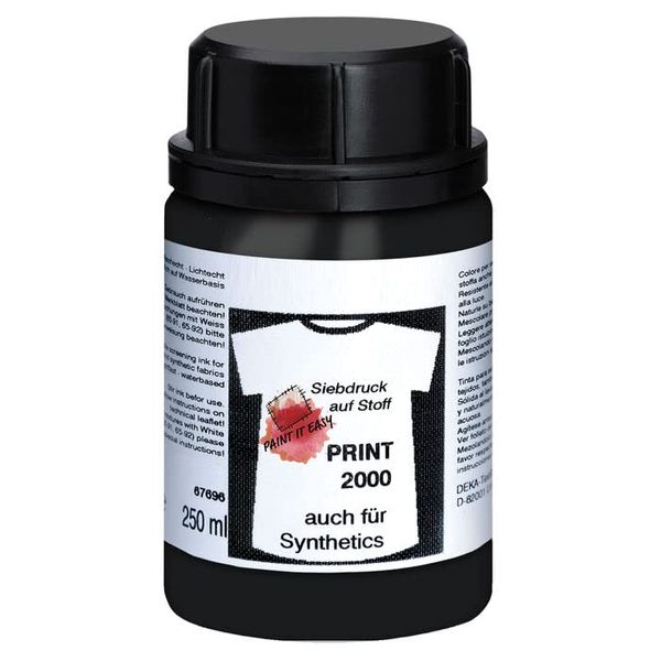 PAINT IT EASY DEKAPRINT 2000 Screen Printing Ink 250 ml Black