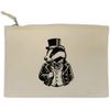 'Aristocratic Badger' Canvas Clutch Bag/Accessory Case (CL00041817)