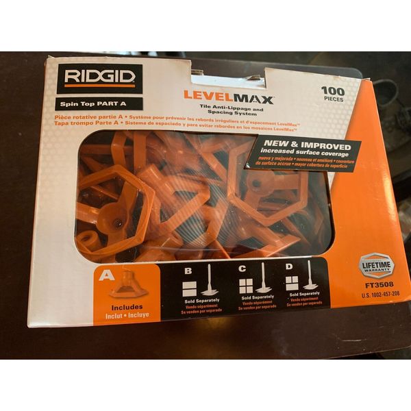 Tile Anti-Lippage Spacing System Spin Top ONLY PART A 100pk NEW! Ridgid LevelMax