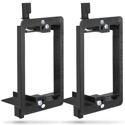 Fosmon Low Voltage Mounting Bracket (1 Gang, 2 Pack), Low Voltage Box, Single Gang Wall Plate, Multipurpose Drywall Mounting Wall Plate Bracket for Electrical Box, HDMI, Coaxial, Speaker, Cables