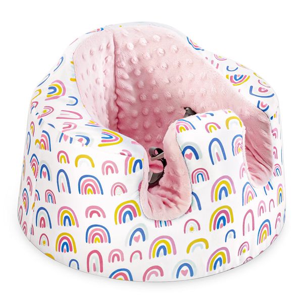 IPOZITO Seat Cover Compatible with Bumbo Seat, Rainbow Baby Bumbo Seat Cover, Comfortable Bumbo Floor Seat Cover for Baby Girl and Boy, Only Compatible with Bumbo Baby Seat