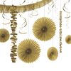 Amscan International 241700-19-55 Gold Room Decoration Kit