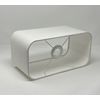 Cream Off White Textured 100% Linen Rounded Rectangle Lampshade