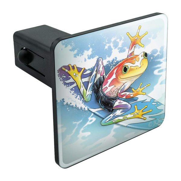 GRAPHICS & MORE Surfing Surf Rainforest Tree Frog Tropical Tow Trailer Hitch Cover Plug Insert