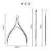 Cuticle Nipper, Cuticle Pusher, Nail Nipper, Cuticle Cutter, Cuticle Care, Nail Debris Removal, Cuticle Treatment, Nail Care, Cuticle Nipper, Beauty Tool, Set of 3