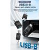 WITRN USB C to B Adapter, USB 3.0 Type-C to USB B Square Connector for Printer, Hard Drive Enclosure, Copier, Scanner, Data Transfer