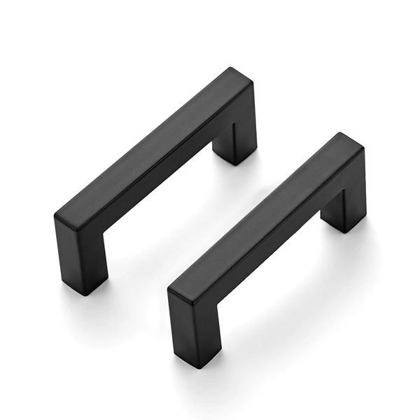 Ravinte 5 Pack 3 Inch Kitchen Square Cabinet Handles Matte Black Cabinet Pulls Black Drawer Pulls Kitchen Cabinet Hardware Kitchen Handles