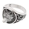 Treasure Bay Chunky Solid 925 Solid Silver Wolf Design Silver Ring For Men (W)