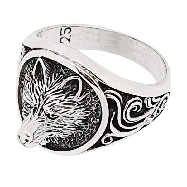 Treasure Bay Chunky Solid 925 Solid Silver Wolf Design Silver Ring For Men (W)