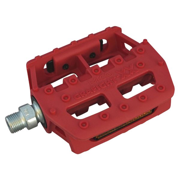 MKS (Mikashima Seisakusho) GRAFIGHT-XX Bicycle Pedal, 9/16 Inch Leads, Red