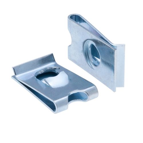 U Clip Nut Panel 4.2 mm U Nails Captive Screws Zinc Plated Speed Fasteners U Nuts Self Tapping Screw Panel Clips Spire Clips Universal Car Mounting Clip Threading Hole for M3 M4 M5 (50 pcs)