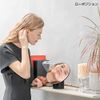 HORIUCHI MIRROR【正しい肌色を映す、高さ変更カンタン】 メイクアップミラー ナピュアミラー 角度＆高さ調整可能 化粧鏡 身支度 スタイリング メイクしやすい オシャレ 卓上ミラー デスクミラー インテリアに溶け込む おしゃれ デザイン ブラック 日本製