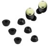 kwmobile Replacement Ear Tips Compatible with Google Pixel Buds Pro - Set of 6 - Memory Foam Eartips - Black Matte