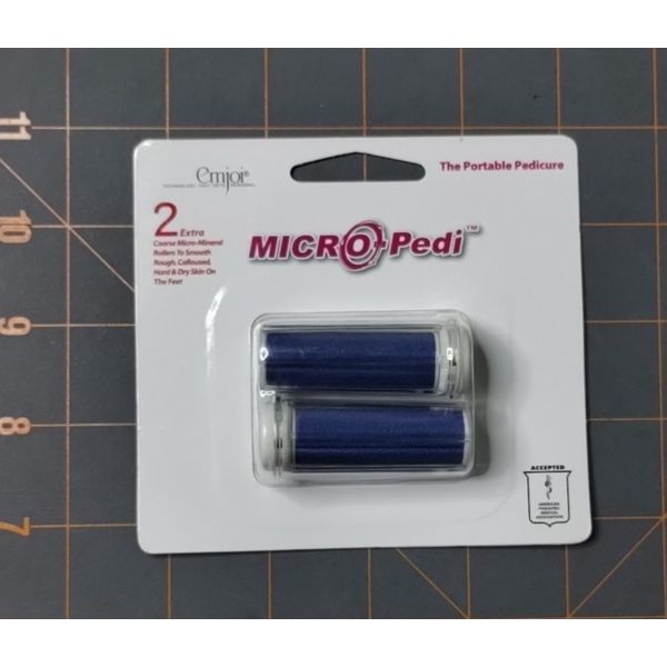Emjoi MICRO PEDI Portable Pedicure 2 Unique Rollers AP-3RP2B - New Sealed