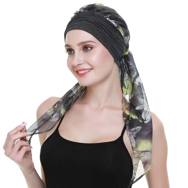 Soft Women Head Scarf Chemo Headcover Sleep Hats Turbans HairWrap for Cancer