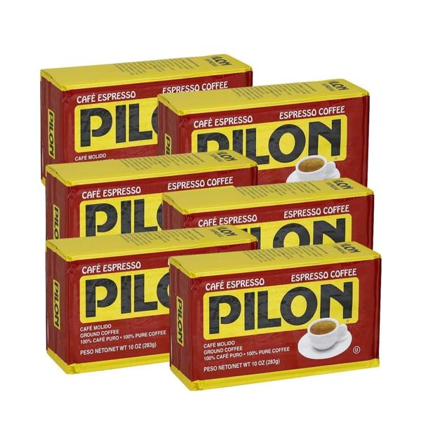 Pilon Ground Espresso Coffee 10oz | 284g (Pack of 06)