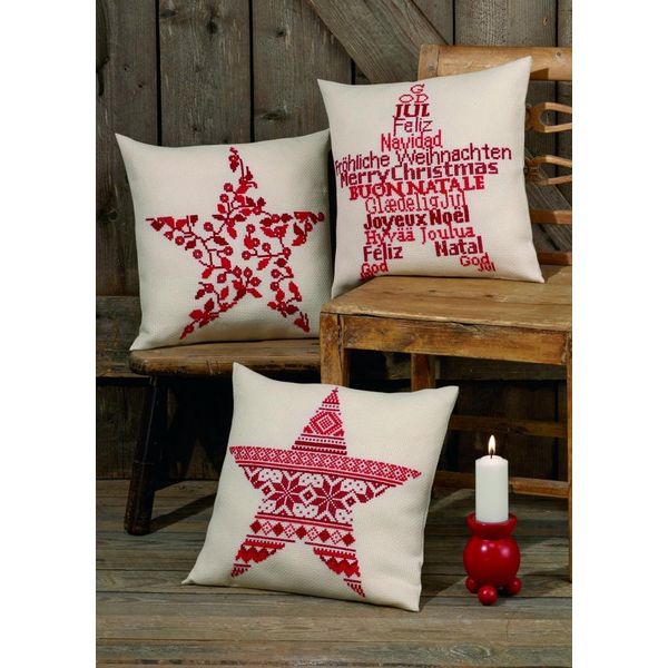 permin Christma Berries Cushion, Multi, 40x40cm