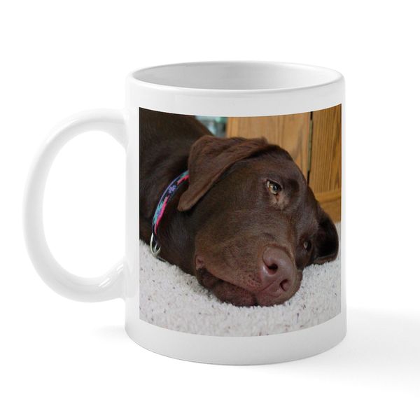 CafePress Chocolate Lab Thoughts Mug 11 oz (325 ml) Ceramic Coffee Mug
