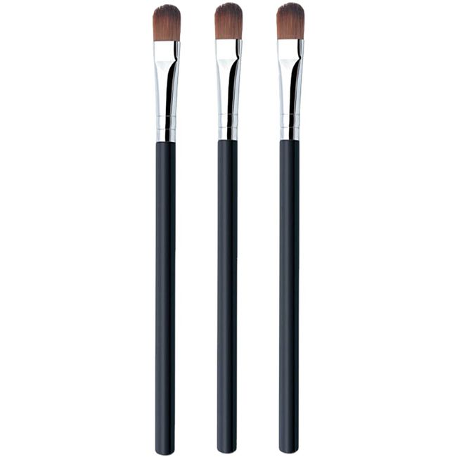 DAZISEN 3 Pcs Small Eyeshadow Brush - Eyeshadow Applicators Eye Makeup Brushes Eyeshadow Blending/Face Body Highlighter Foundation Concealer Makeup Brush