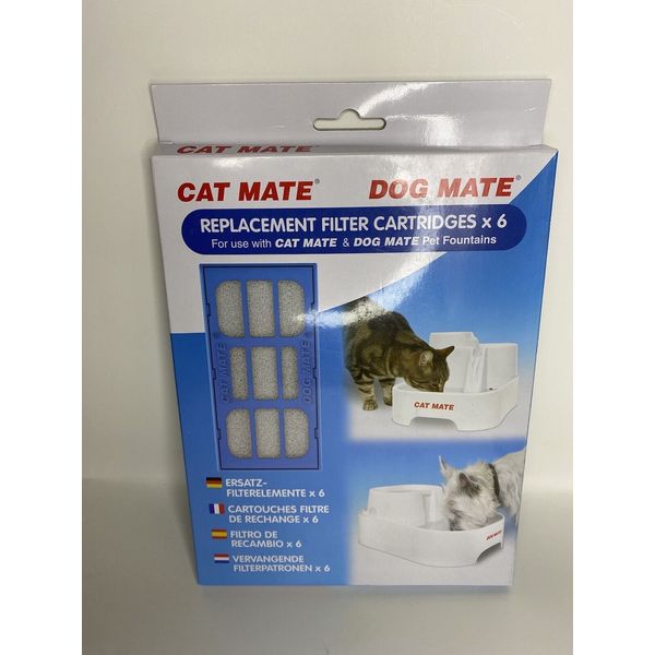 Pet Mate Cat, Dog Water Fountain Filter Replacement Cartridges 6 PACK 🌹Ref.389