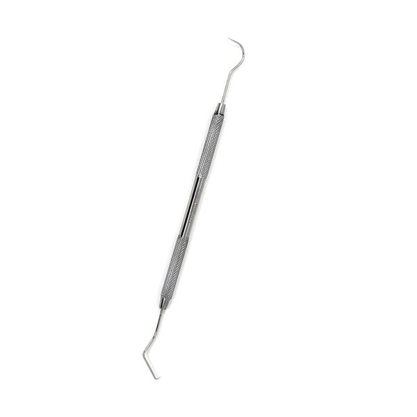Dental Explorer Double Ended Probe 17A/23 for Professional Teeth Cleaning Calculus Plaque & Tartar Remover - Made of Stainless Steel for Oral Care with Knurled Handle, Double Ended Pick