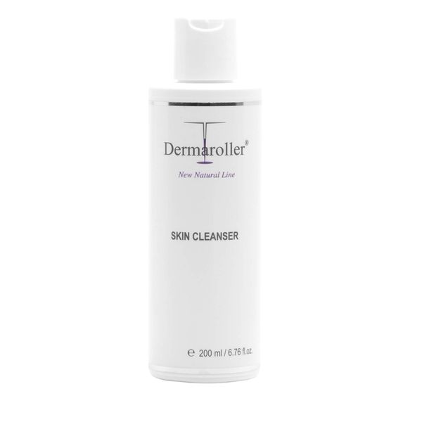 Dermaroller New Natural Line Skin Cleanser - Aloe Vera, Coconut Glucoside, Orange Peel Oil - Gentle, Deep Pore Cleansing & Moisturizing - Removes Makeup, Preps Face for Follow-Up Care - 6.76 fl oz