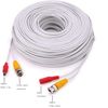 10M White Premade BNC Video Power Cable/Wire for Security Camera, CCTV, DVR, Surveillance System, Plug & Play