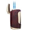 PROMISE Torch Lighter Double Jet Flame Cigar Lighter (Brown Grain)