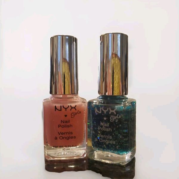 Nyx Glitter Nail Polish Set Of 2 New