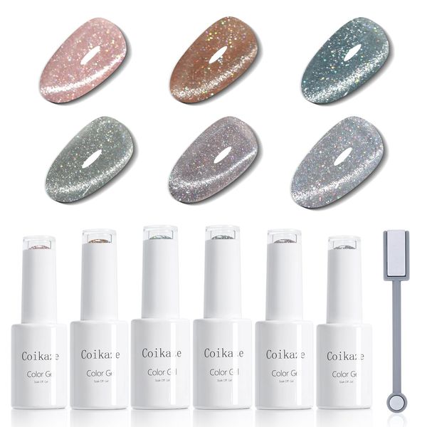 Magnet Gel Coikaze Flash Magnet Nails Flash Nails Gel Nails Color Gel Cat Eye Gel Cat Eye Self Nail