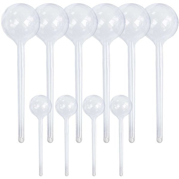 Plant Self Watering Stakes, 10pcs Clear Plant Self-Watering Bulbs, Flower Plant Automatic Watering Device, Self Watering Planter Insert Garden Waterer for Plant Indoor Outdoor Flower