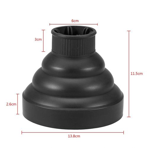 TOPINCN Hair Dryer Cover Foldable Folding Hair Dryer Hair Blower Diffuser Cover Styling Hairdressing Tool 5 Colors (Black)
