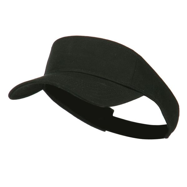 Otto Caps Youth Cotton Sun Visor - Black OSFM