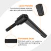 sourcing map 4Pcs M6 x 25mm Adjustable Knobs Handle Male Thread Push Button Ratchet Quick Release Locking Rotating Bolt for Lathe Machinery, Black
